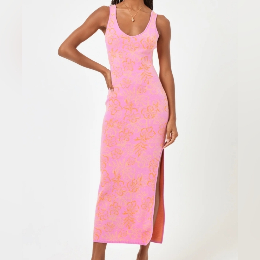 L*Space Spring Fling Dress & Cardigan Sweater Matching Set, Jacquard Knit, XS/S. - Picture 4 of 16